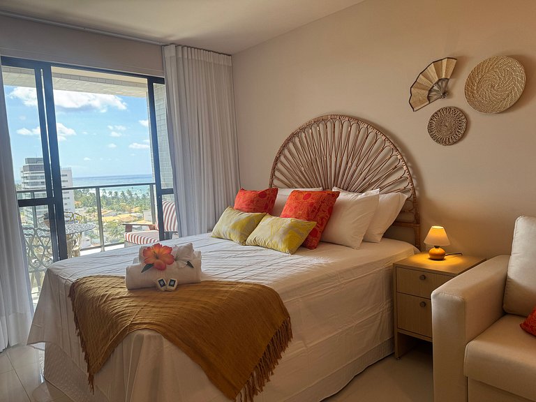 Studio vista mar e piscina na cobertura - Salvador