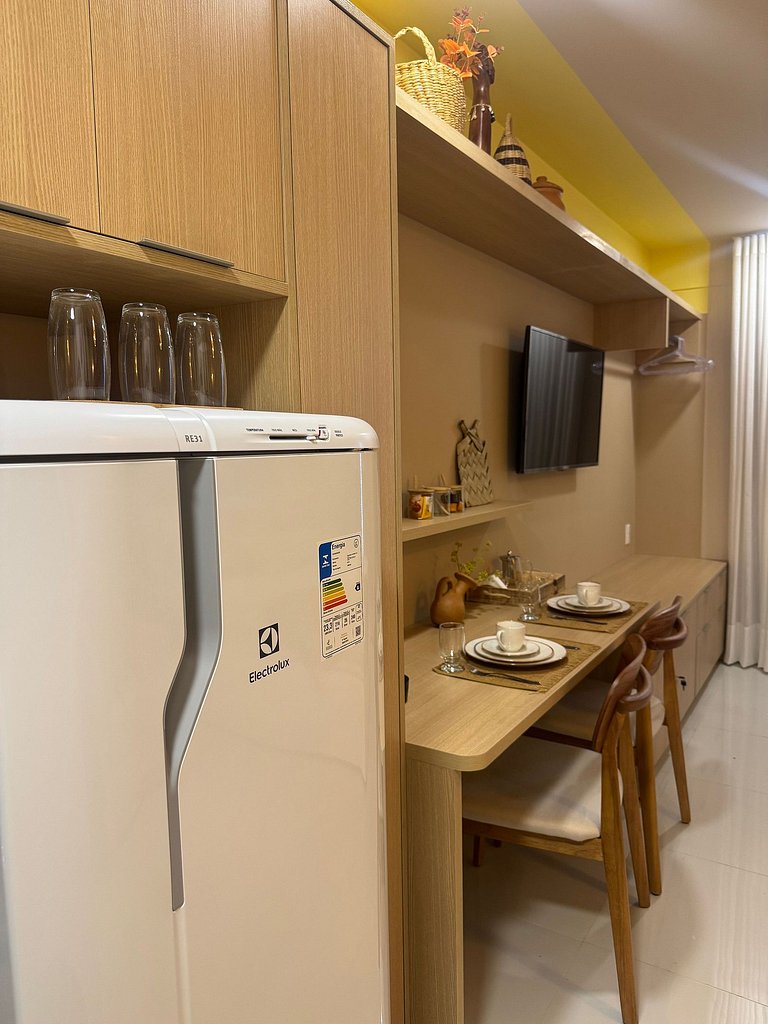 Studio vista mar e piscina na cobertura - Salvador