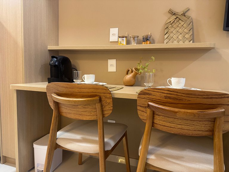 Studio vista mar e piscina na cobertura - Salvador