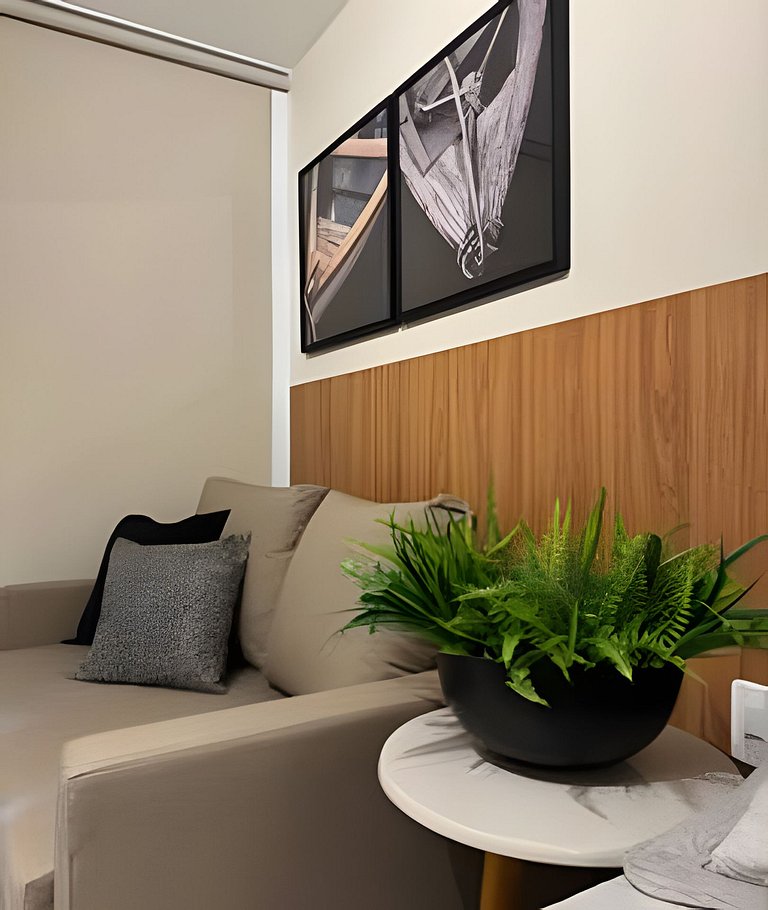 Studio aconchegante perto do mar