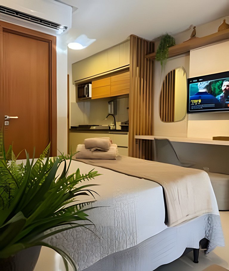 Studio aconchegante perto do mar