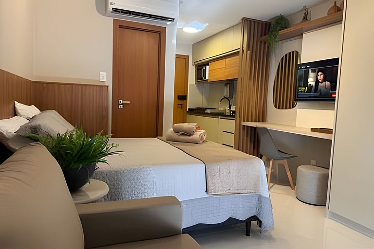 Studio aconchegante perto do mar