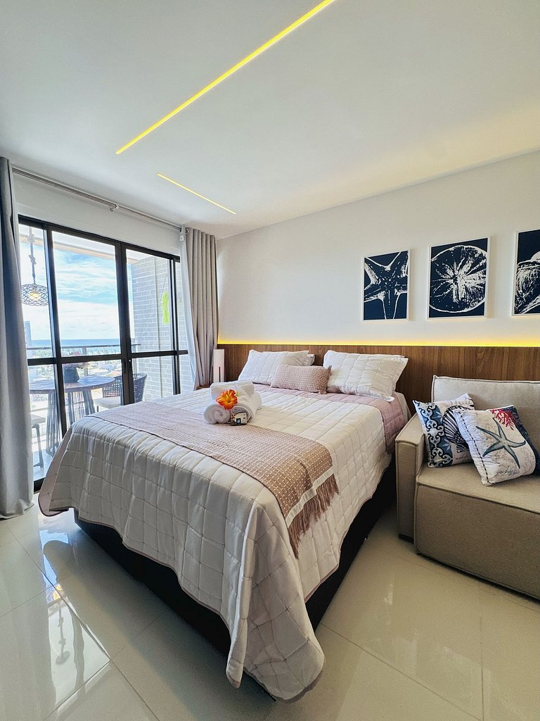 Lindo Studio com vista para o mar em Stella Maris