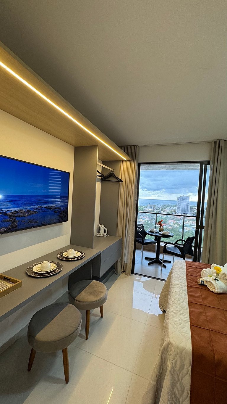 Studio vista para o mar de Itapua em Salvador