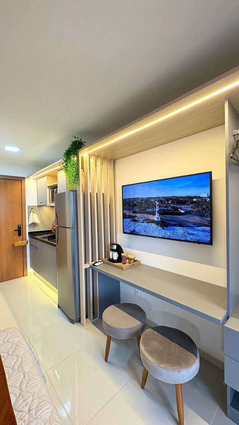 Studio vista para o mar de Itapua em Salvador