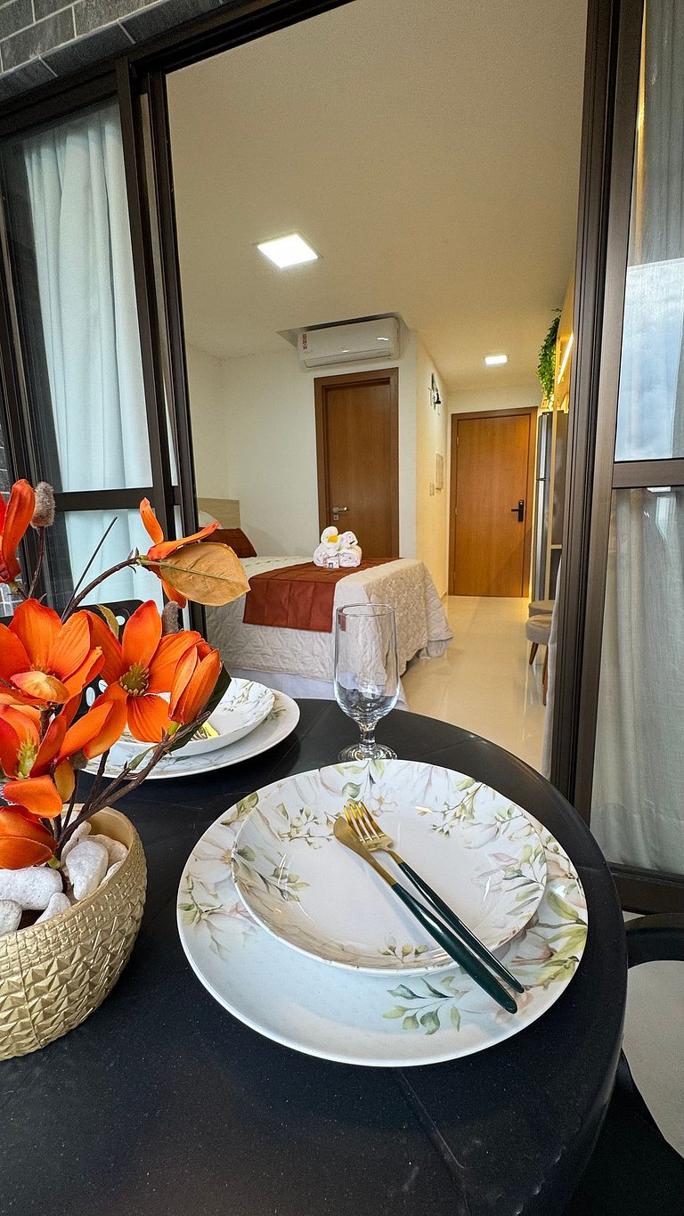 Studio vista para o mar de Itapua em Salvador