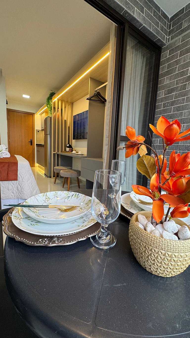 Studio vista para o mar de Itapua em Salvador