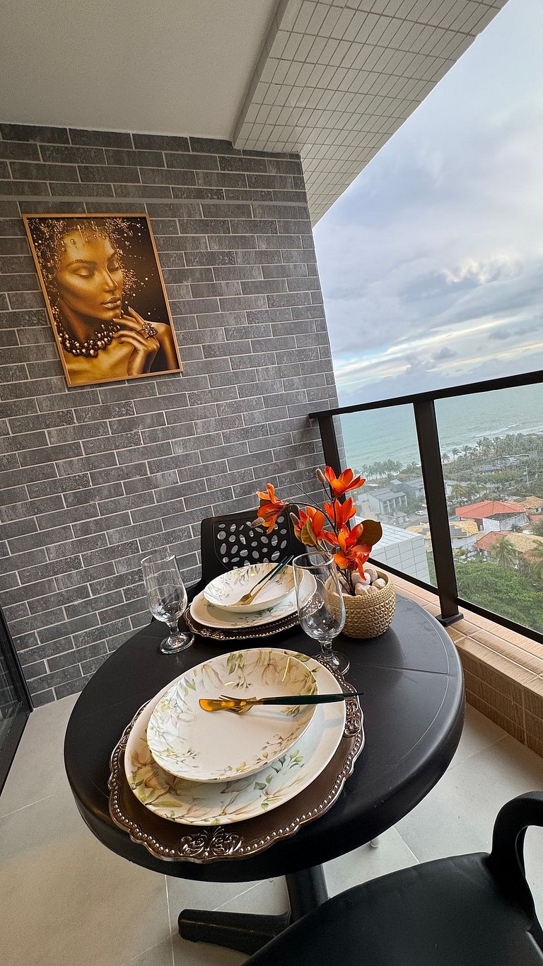 Studio vista para o mar de Itapua em Salvador