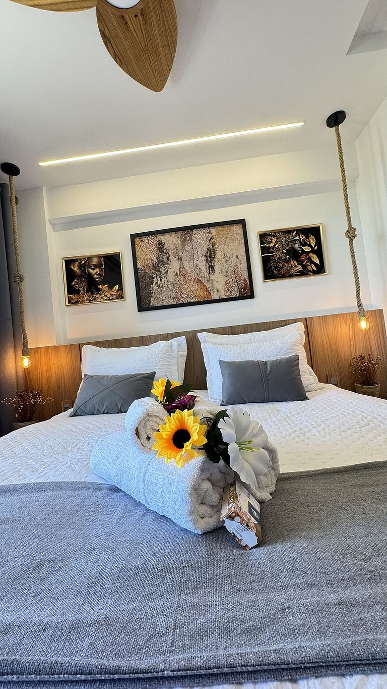 Lindo Studio Vista Mar com piscina no Rooftop