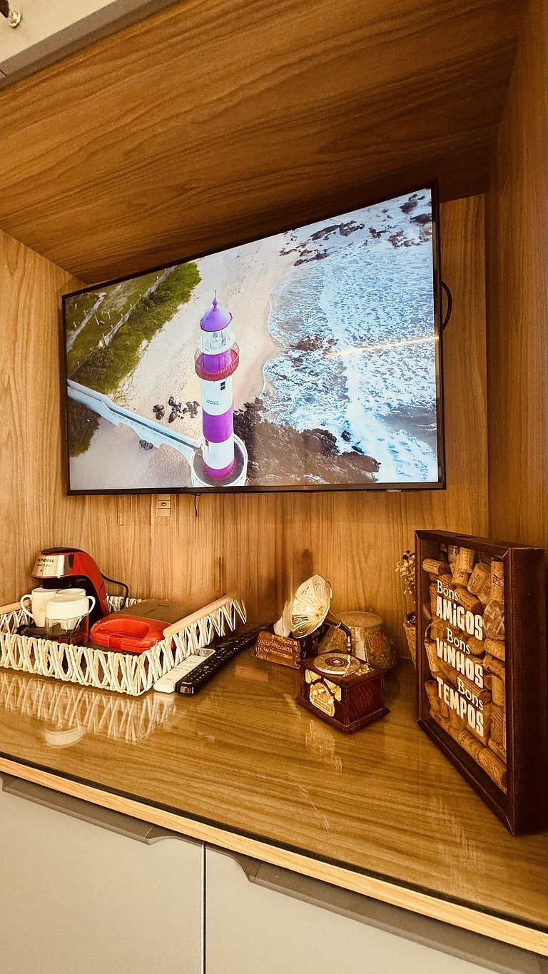 Lindo Studio Vista Mar com piscina no Rooftop