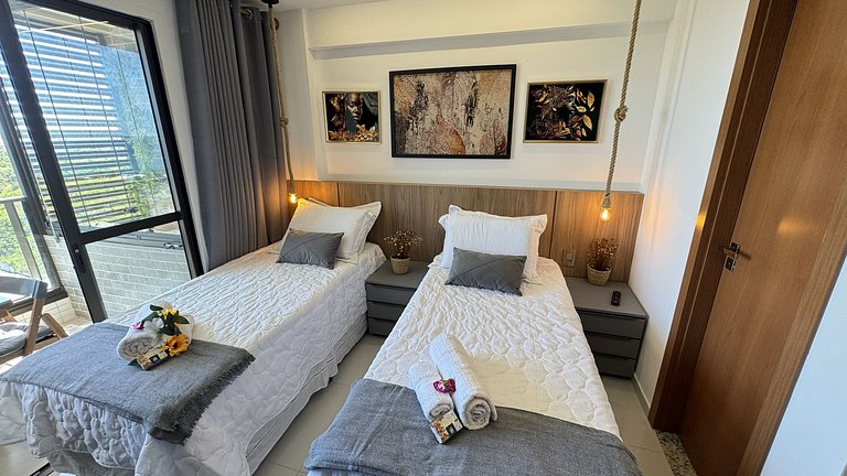 Lindo Studio Vista Mar com piscina no Rooftop