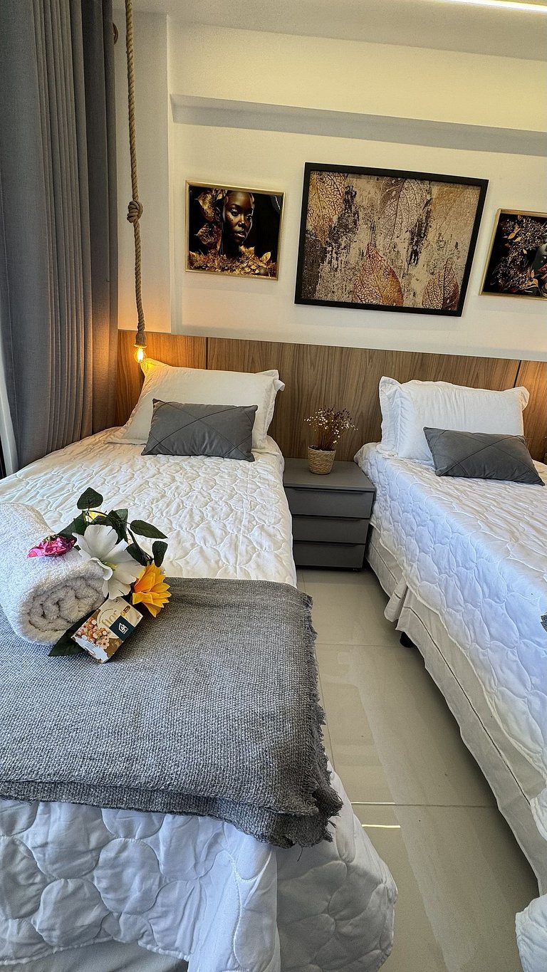 Lindo Studio Vista Mar com piscina no Rooftop