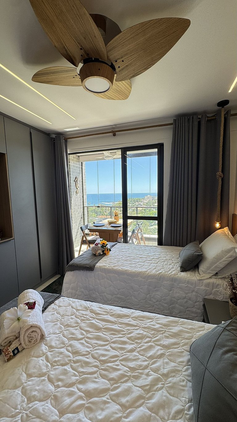 Lindo Studio Vista Mar com piscina no Rooftop