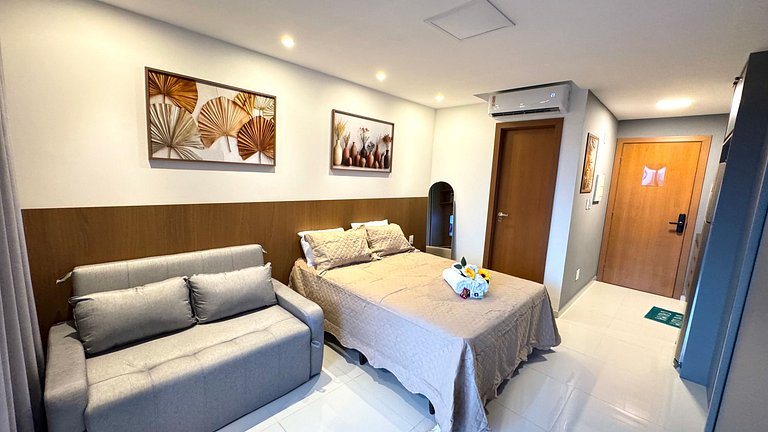 Studio em Salvador, vista para o mar e pôr do sol