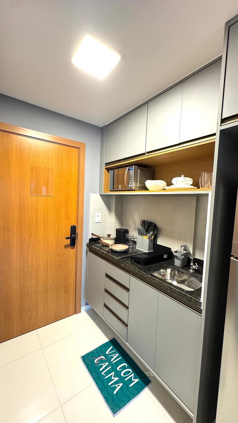 Studio em Salvador, vista para o mar e pôr do sol