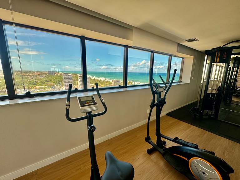 Studio em Salvador, vista para o mar e pôr do sol