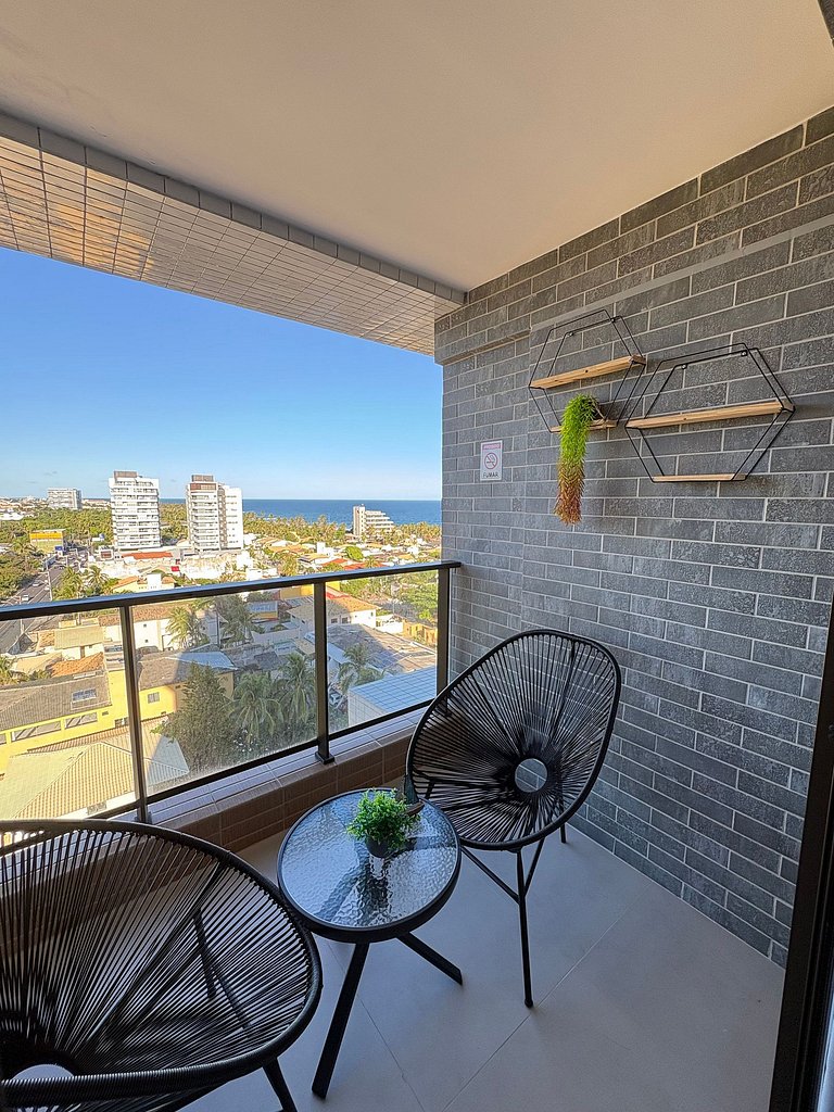 Studio aconchegante com vista para o mar