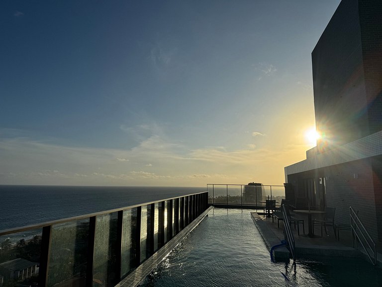 Studio Premium - Vista infinita do Mar em Salvador