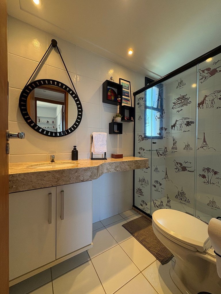 2 quartos, vista mar e conforto no Costa Azul