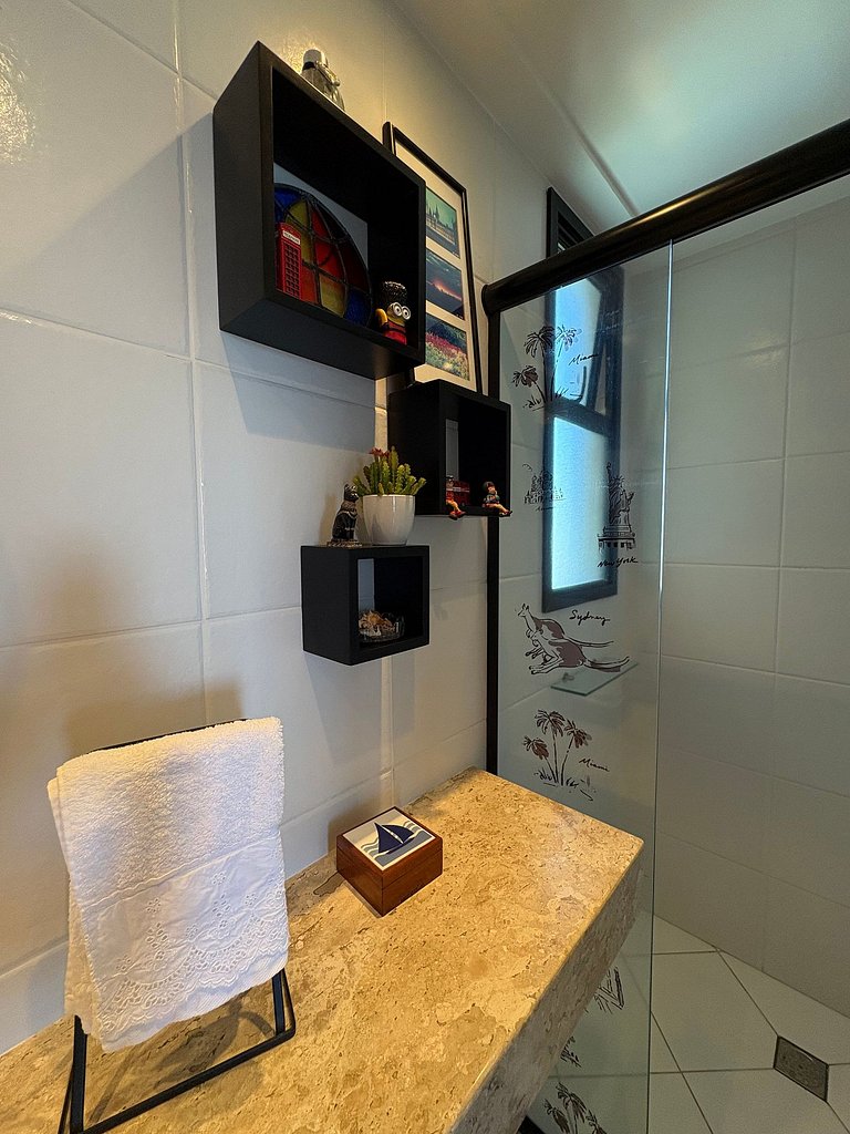 2 quartos, vista mar e conforto no Costa Azul