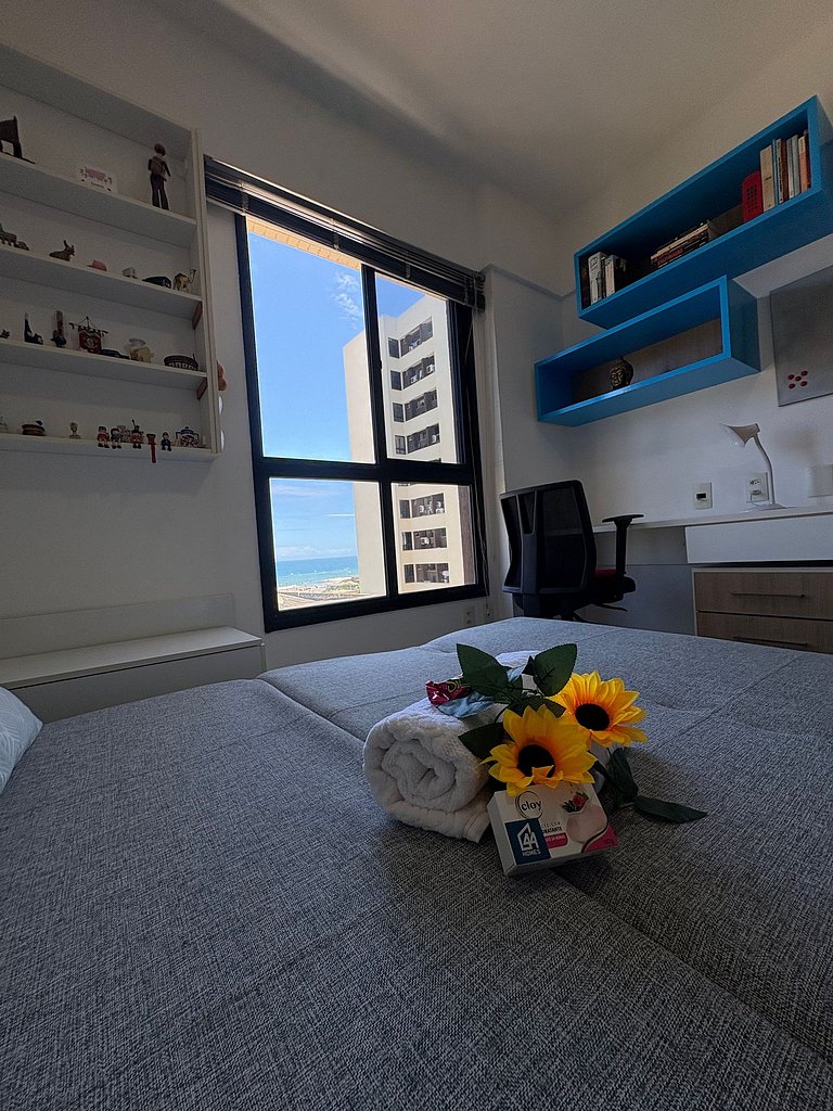 2 quartos, vista mar e conforto no Costa Azul