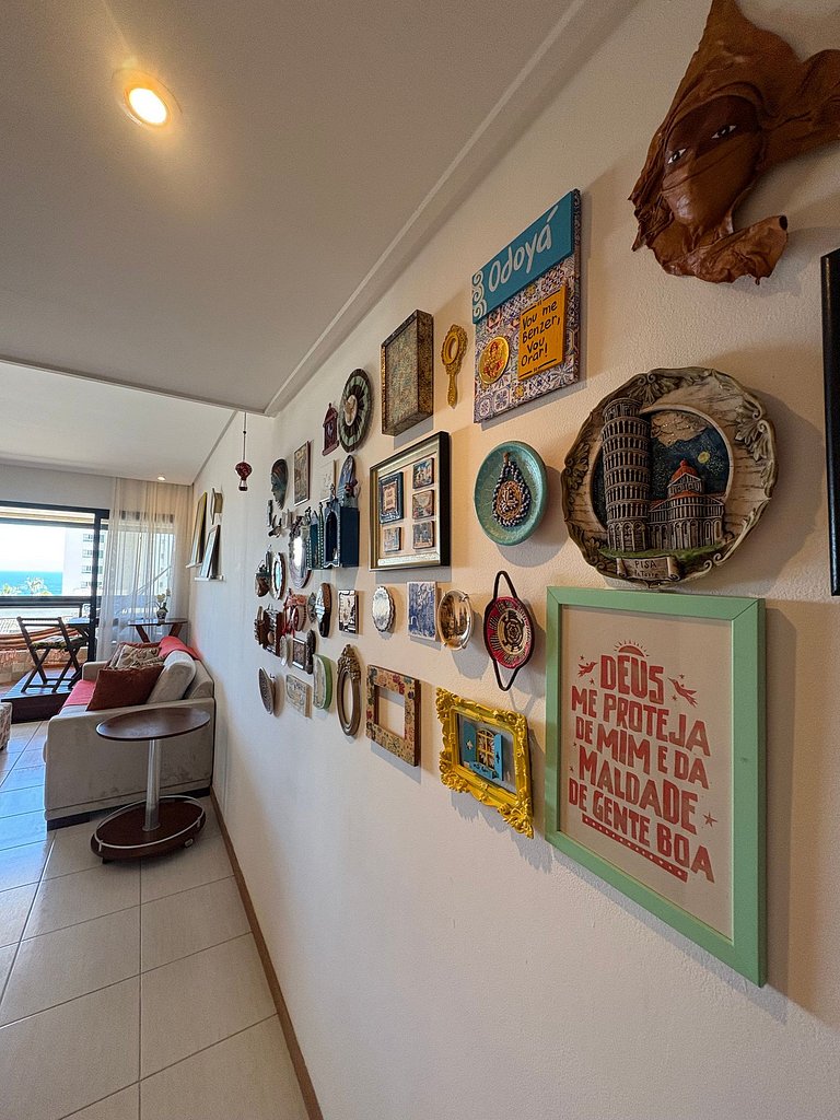 2 quartos, vista mar e conforto no Costa Azul