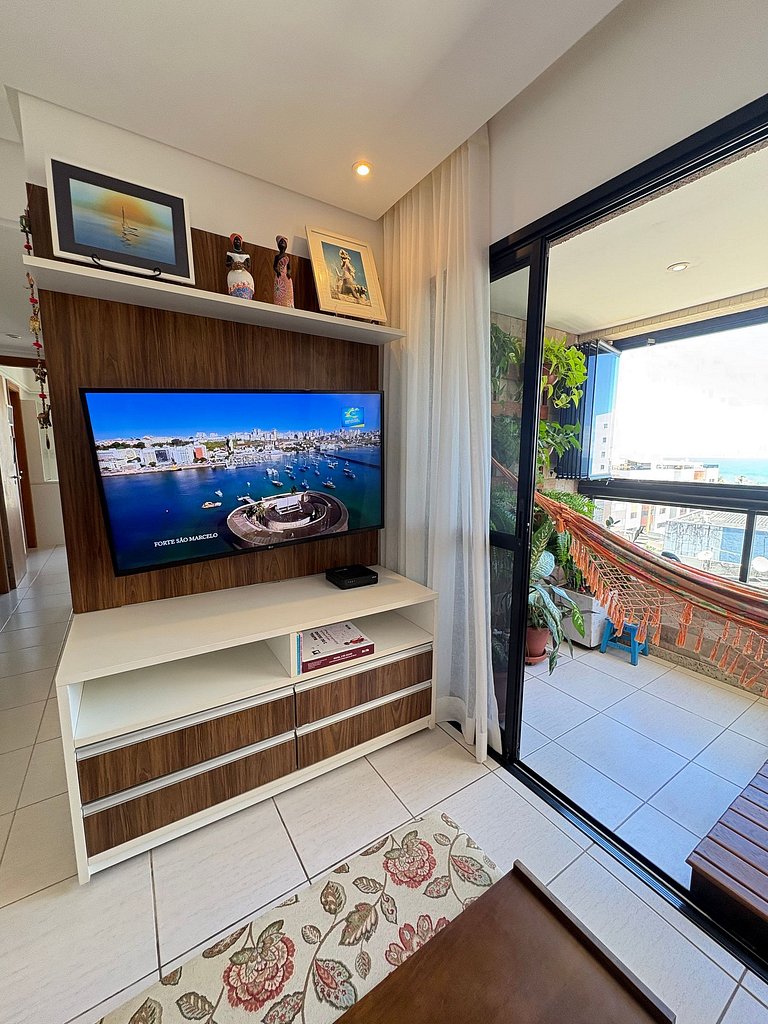 2 quartos, vista mar e conforto no Costa Azul