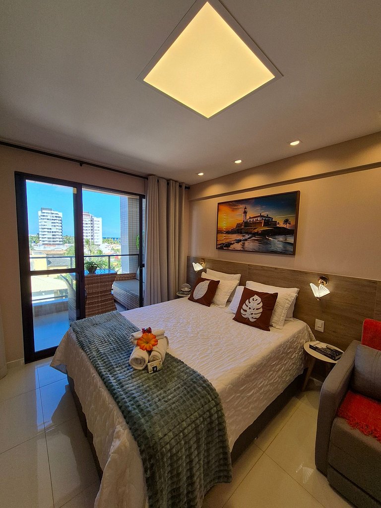 Studio moderno vista mar- Stella Maris/Itapuã!