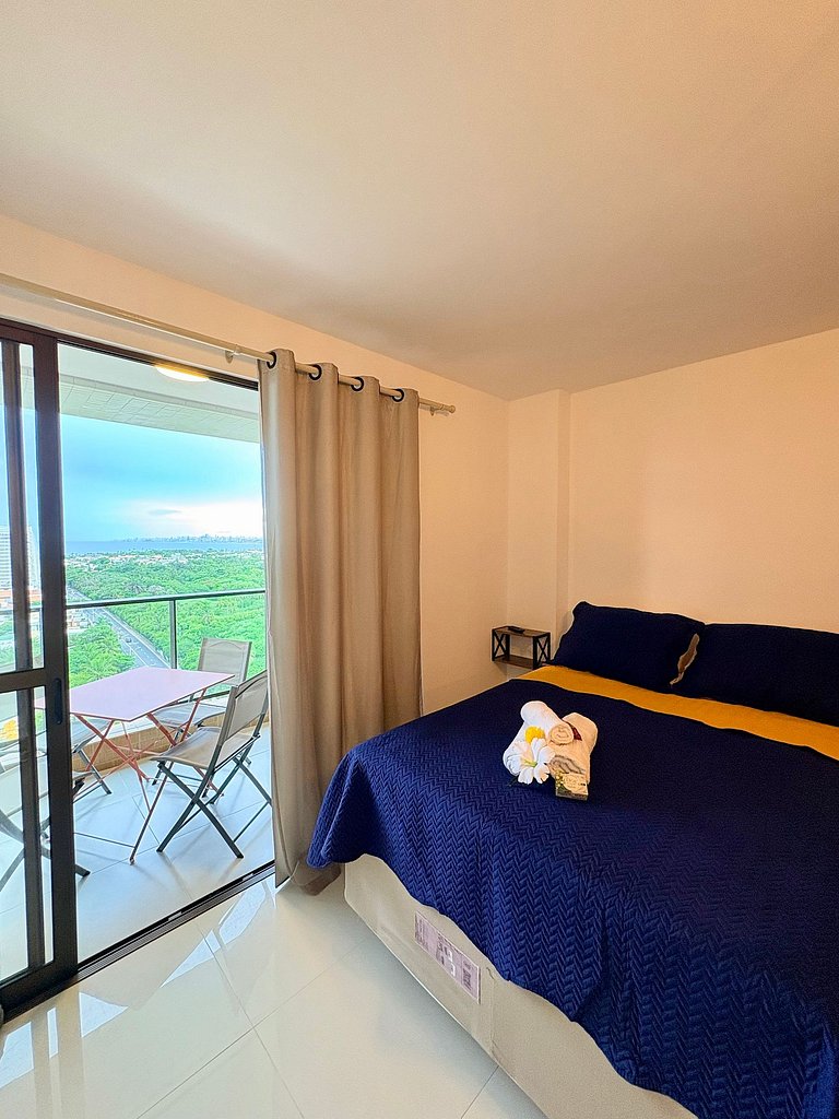 Studio 14º andar vista Mar e Cidade em Salvador