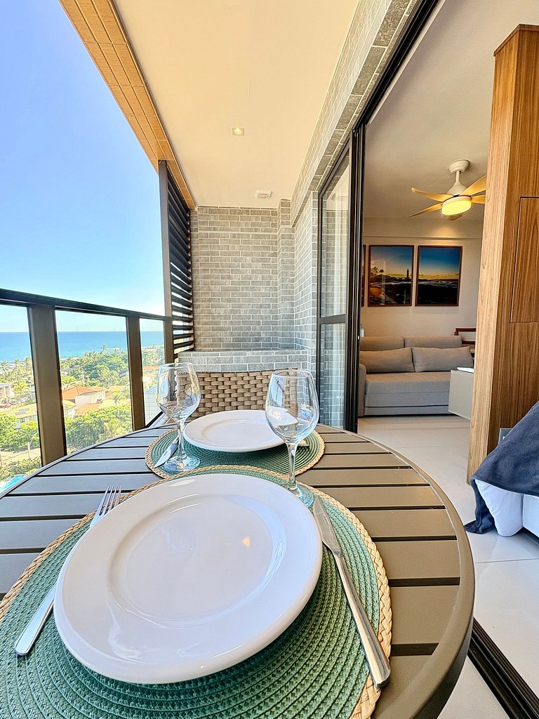 Studio Sofisticado com Vista Infinita para o Mar