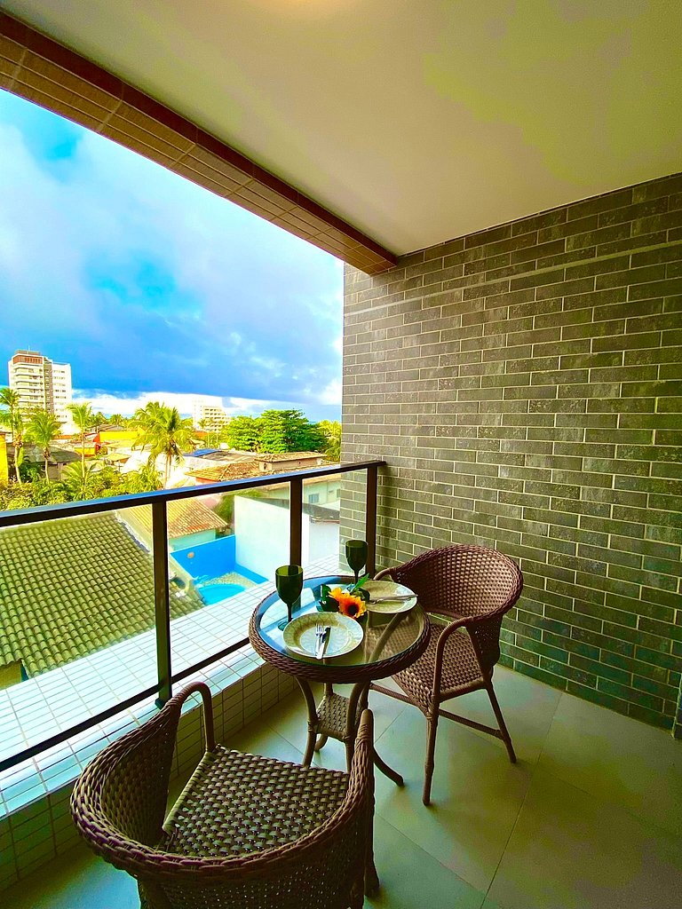 Studio a 100 m do mar e Piscina na cobertura